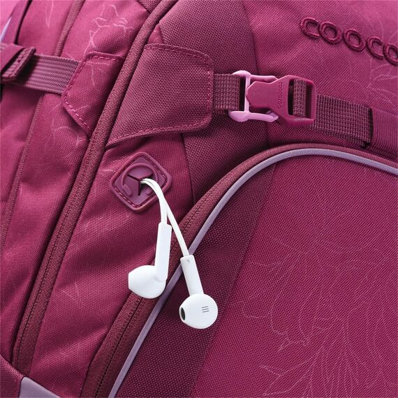 coocazoo Schulrucksack Mate „Berry Boost”, Beere, ergonomischer & anpassbarer Tornister, höhen- & größenverstellbar, mit Brustgurt & Hüftgurt, ab der 3. Klasse