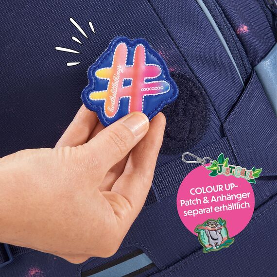 coocazoo Schulrucksack Mate „Arctic Midnight”, lila-rosa, ergonomischer & anpassbarer Tornister, höhen- & größenverstellbar, mit Brustgurt & Hüftgurt, ab der 3. Klasse