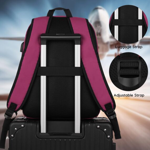 YAMTION Rucksack Laptop Damen,Schulrucksack Mädchen Teenager,Schultasche Mädchen Teenager Schulranzen Frauen mit 15,6 Zoll Laptopfach für Universität Schule