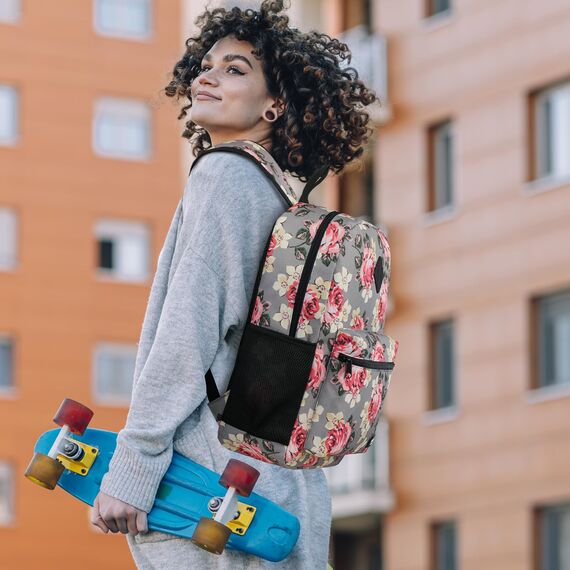 YAMTION Schulrucksack Mädchen Teenager Rucksack Damen,Schultasche Frauen Schulranzen Damen Rucksack Schule mit 15,6 Zoll Laptopfach für Universität Städtetrip Studium