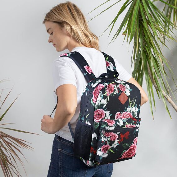 YAMTION Rucksack Frauen Rucksack Laptop Damen,Schulrucksack Mädchen Teenager,Schultasche Mädchen Rucksack Schule,Schulranzen Damen mit 15,6 Zoll Laptopfach für Universität Stadt Reise Studium