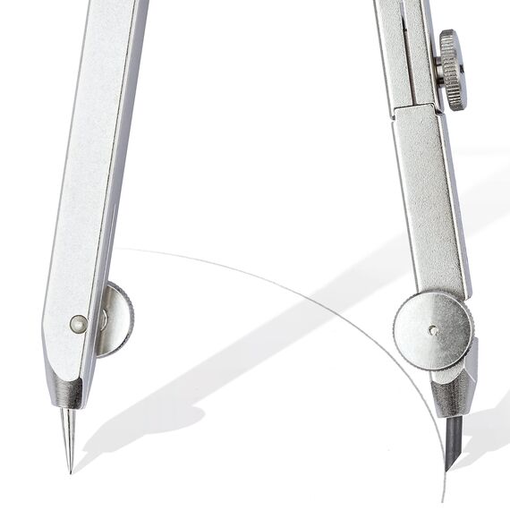 STAEDTLER Mars Comfort 552 01 Zirkel, Schnellverstellzirkel, auswechselbare Nadel, Schenkel abknickbar, Durchmesser Zeichenkreis: 350 mm, Länge: 170 mm, Farbe: blau, silber, Klappdeckeletui