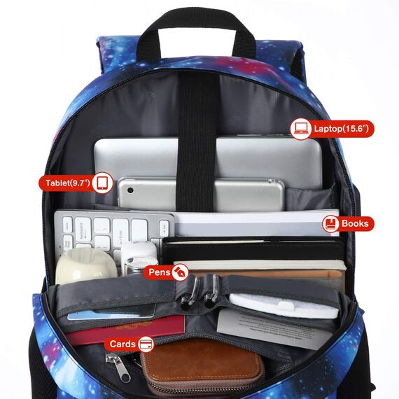 YAMTION Schulrucksack Jungen Teenager Rucksack Schule Mädchen,Schultasche Mädchen Schulranzen Frauen Daypack mit Laptopfach 15.6 Zoll