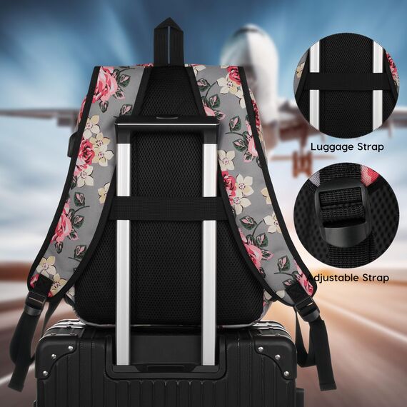 YAMTION Schulrucksack Mädchen Teenager Rucksack Damen,Schultasche Frauen Schulranzen Damen Rucksack Schule mit 15,6 Zoll Laptopfach für Universität Städtetrip Studium