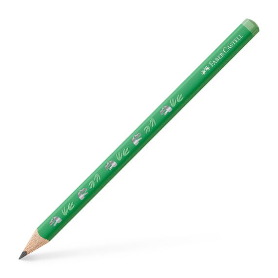 Faber-Castell 111521 - Jumbo Bleistift Dino, dicker Schreibbleistift HB, ergonomischer Holzstift für Kinder
