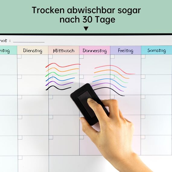 MCCORL Magnetisch Monatsplaner/Wochenplaner abwischbar, Magnettafel für Kühlschrank, Whiteboard Kalender, perfekt als TO DO Liste, Aufgabenplaner and Memoboard auf Deutsch-42×28cm