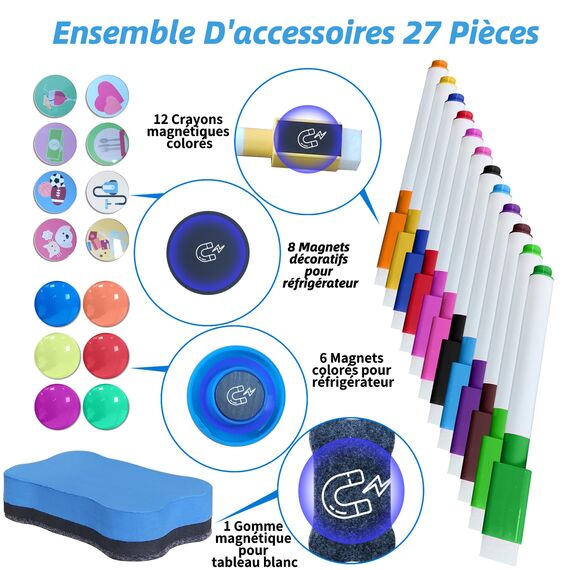 Prelisee Whiteboard Wochenplaner Magnetisch Abwischbar 42×30cm Kann Als Essensplaner Woche,To Do Liste,Haushaltsplaner,Einkaufsliste, Kinder Wochenplaner Abwischbar für Kühlschrank