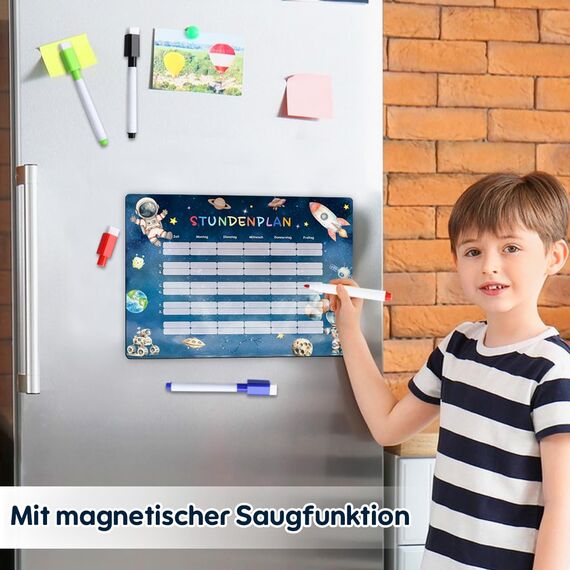 Weltraum Stundenplan Abwischbar, Stundenplan Magnetisch, Einschulung Geschenk Jungen Mädchen, Schulanfang Geschenk, Schultüte Füllung Inhalt Schultüte Junge