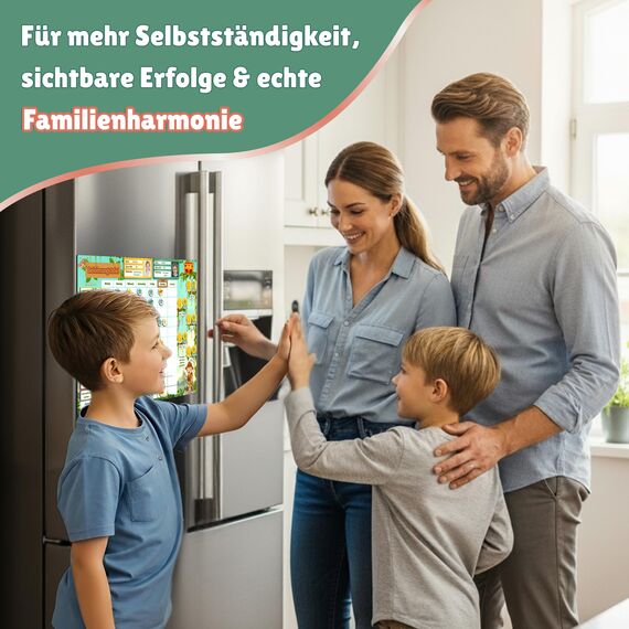 ????????????????????????® Belohnungstafel für Kinder [200 AUFGABEN] - XL Aufgabenplaner magnetisch - Montessori Belohnungssystem - Wochenplaner ab 3 4 5 6 7 8 Jahre - Sternchenplan ADHS Magnettafel (Abenteurer)