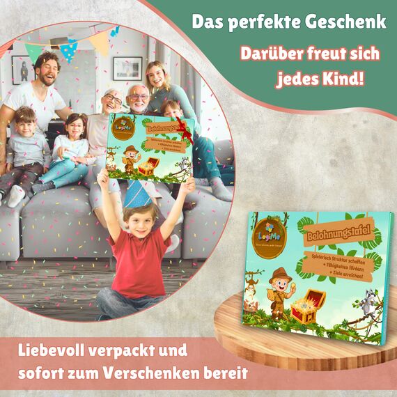 ????????????????????????® Belohnungstafel für Kinder [200 AUFGABEN] - XL Aufgabenplaner magnetisch - Montessori Belohnungssystem - Wochenplaner ab 3 4 5 6 7 8 Jahre - Sternchenplan ADHS Magnettafel (Abenteurer)