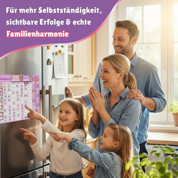 ????????????????????????® Belohnungstafel für Kinder [200 AUFGABEN] - XL Aufgabenplaner magnetisch - Montessori Belohnungssystem - Wochenplaner ab 3 4 5 6 7 8 Jahre - Sternchenplan ADHS Magnettafel (Prinzessin)