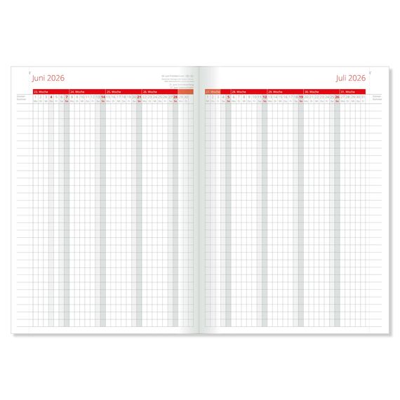 Zimmerbelegungskalender 2026 Zimmerbelegungsplan Belegungskalender 2026 Ferienwohnung Belegungsplan für Vermieter Hotels und Pensionen mit Ferienterminen Deutschland und Österreich in Rot
