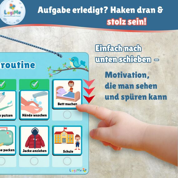 ????????????????????????® Morgenroutine und Abendroutine [inkl. 108 Routinen] Kinder Plan Magnetisch – Montessori Tagesplaner - Routine Planer für Morgen & Abend – Routineplaner – Routinchen Tagesplan zum Klappen