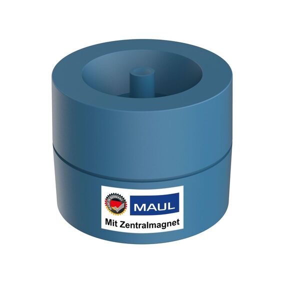 MAUL Klammernspender MAULpro | Schreibtisch Organizer zur Aufbewahrung von Büroklammern | magnetischer Ordnungshelfer für Büro, zu Hause und Arbeitszimmer | inklusive 15 Klammern | Atlantic Blue