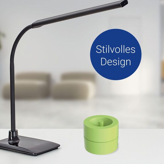 MAUL Klammernspender MAULpro | Schreibtisch Organizer zur Aufbewahrung von Büroklammern | magnetischer Ordnungshelfer für Büro, zu Hause und Arbeitszimmer | inklusive 15 Klammern | Lime