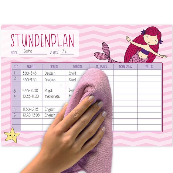 Meerjungfrau Stundenplan I DIN A4 magnetisch I dv613