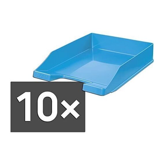 HAN 1027 Briefablage Klassik, Schreibtisch Organizer, Bürobedarf, Ablagefächer, Büromaterial, Briefkorb, Dokumentenablage, bis Format A4/C4 (Trend Colours, Hellblau, 10 Briefablagen)