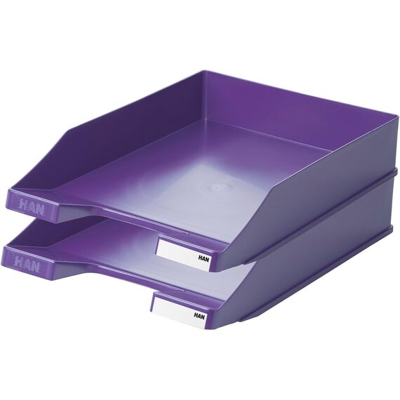 HAN 1027 Briefablage Klassik, Schreibtisch Organizer, Bürobedarf, Ablagefächer, Büromaterial, Briefkorb, Dokumentenablage, bis Format A4/C4 (Trend Colours, Edition 2 Sortierung, 10 Briefablagen)