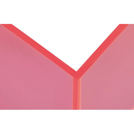 MAUL Buchstütze aus Acryl (2er Pack) 10x10x13cm | Bücherhalter, Organzier für Kinder, Bücher, Büro, Regal | Bücherstütze im stilvollen Acryl Design | möbelschonender Buchhalter | Rosa