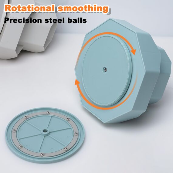 FRETONBA Drehbarer Stiftehalter - 360 Rotierende Große Kapazitätstifte Organizer,Stiftehalter Kinder mit 9 Fächer für Schreibtisch,Büro,Schule,Familie (Blau)