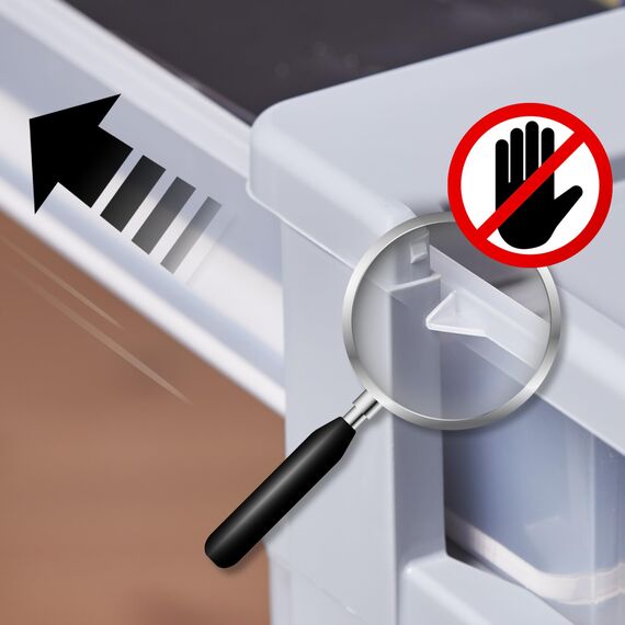 Iris Ohyama, Schreibtisch-Organizer mit 2 flache und 1 tiefe Schublade, Grau, Easy-Pull-System, A4, A5 & A6 Format, Schreibtisch Organizer für Büro, Schule, Schreibwaren, BPA-frei, Drawer, OCH-2021