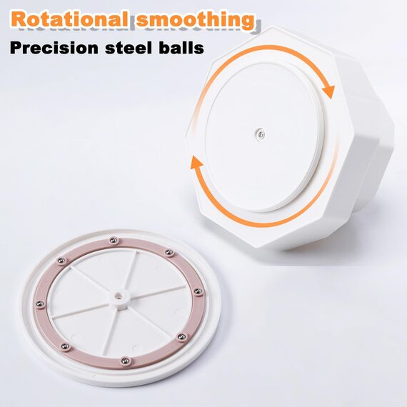 FRETONBA Drehbarer Stiftehalter - 360 Rotierende Große Kapazitätstifte Organizer,Stiftehalter Kinder mit 9 Fächer für Schreibtisch,Büro,Schule,Familie（Weiß