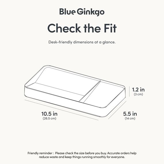 BLUE GINKGO Schreibtischablage – Organizer aus Korea für Notizen, Stifte, Bleistifte und Accessoires (Beidseitig, Weiß)