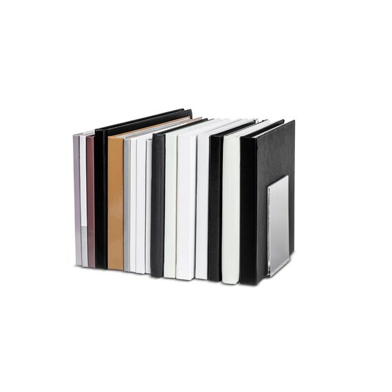 MAUL Buchstütze aus Acryl (2er Pack) 10x10x13cm | Bücherhalter, Organzier für Kinder, Bücher, Büro, Regal | Bücherstütze im stilvollen Acryl Design | möbelschonender Buchhalter | Glasklar
