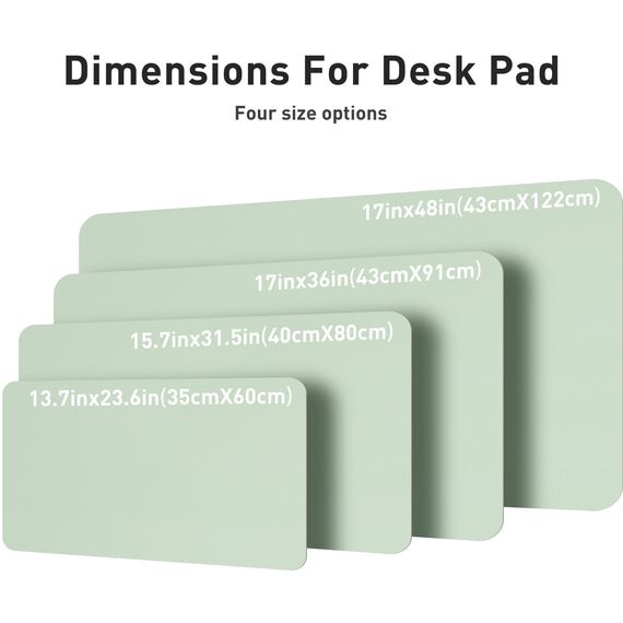 Aothia Schreibtischunterlage,Mauspad mit Leder und Rutchfeste Wildleder,Multifunktionales Office Mousepad Laptop Schreibunterlage,Tischschutz Unterlage für Büro/Home-Office(Aqua,80x40cm)