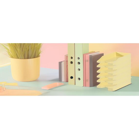 HAN 1027 Briefablage Klassik, Schreibtisch Organizer, Bürobedarf, Ablagefächer, Büromaterial, Briefkorb, Dokumentenablage, bis Format A4/C4 (Klassisch, Modern, Pastellorange, 10 Briefablagen)