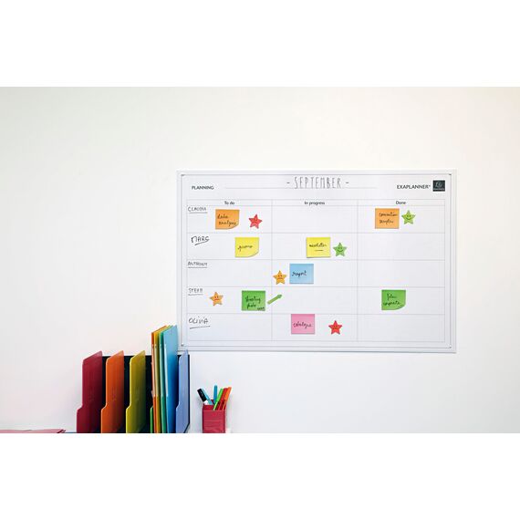 Exacompta 390714D Organizer Modulotop mit 5 Trennwänden aus Recycling-Kunstsoff für DIN A4 Dokumente schwarz|grau. Für Ordner Ringbücher Postmappen und Hefter Sorter Vertikal Blauer Engel