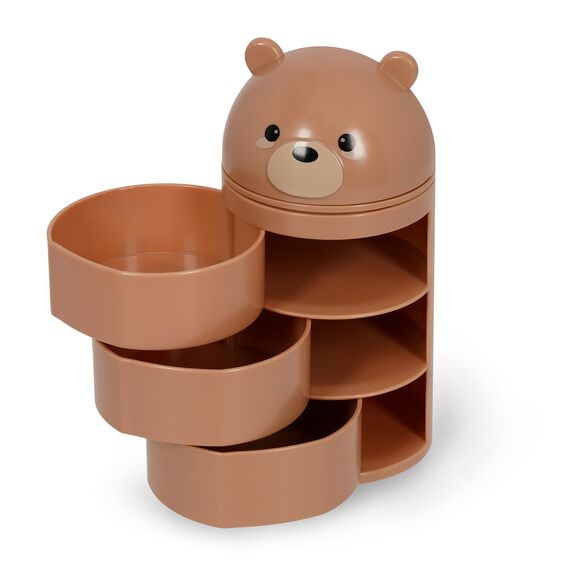 Legami - Desk Organizer, Schreibtisch-Organizer mit 3 seitlich zu öffnenden Schubladen, oberes Fach mit Schiebeverschluß, Teddy Bear-Motiv