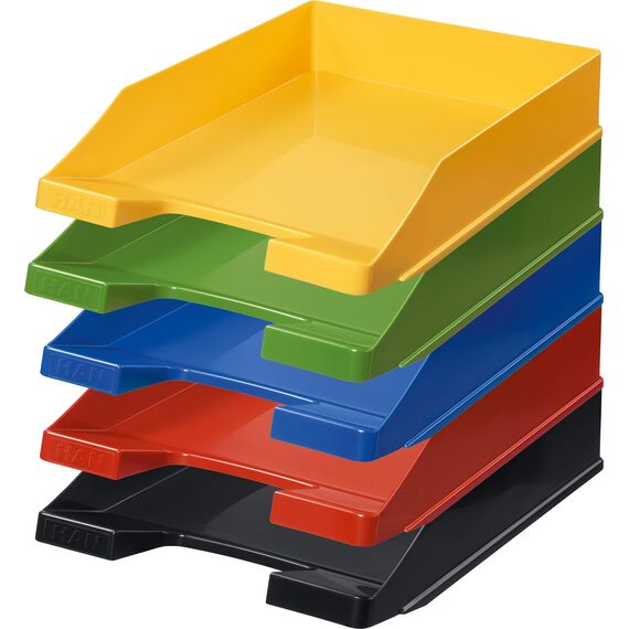 HAN Briefablage Klassik, 20 STÜCK Schreibtisch Organizer, Bürobedarf, Ablagefächer, Büromaterial, Briefkorb, Dokumentenablage, bis Format A4/C4, 1027-X, bunt Sortiert