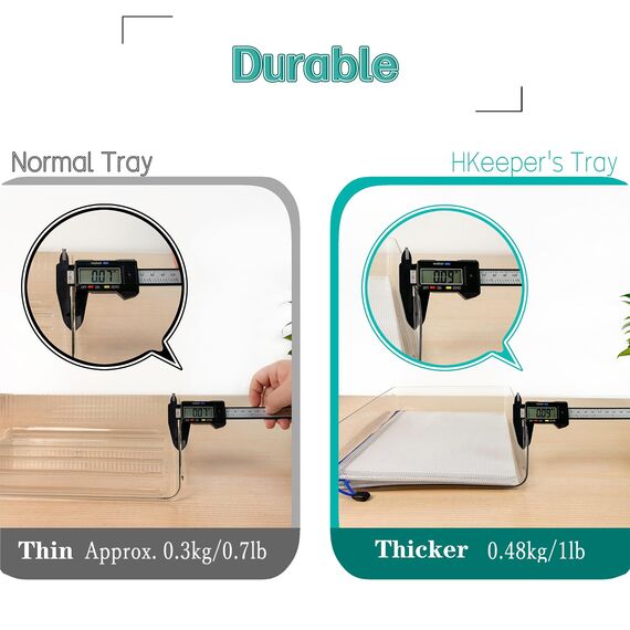 4-stöckige Ablagekorb für A4, Dokumentenablage aus PET Kunststoff, Briefkorb, Briefablage Organizer (Transparente) (4pcs, Transparent)