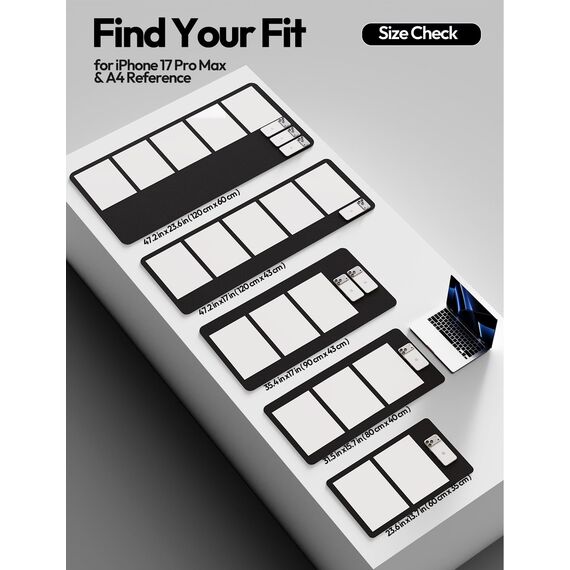 YSAGi Schreibtischunterlage 80x40cm, Premium Leder Mauspad XXL, Rutschfeste Tischunterlage Schreibunterlage, Multifunktionales Office Mousepad Schreibtisch Zubehör für Büro & Homeoffice (Schwarz)