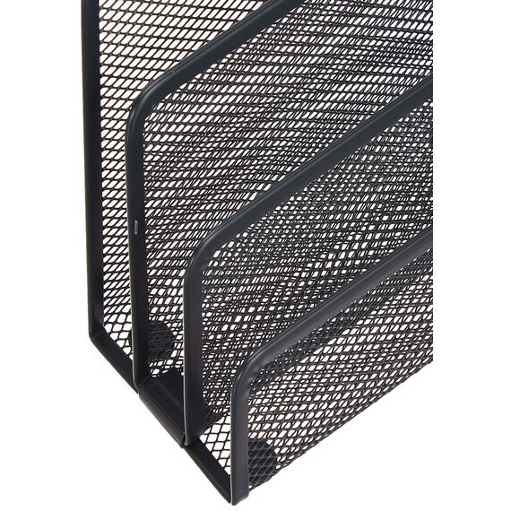 Zeller 17732 Briefkasten, anthrazit, Netz, ca. 17,5 x 8,5 x 13,5 cm, Schreibtisch-Organizer, Briefhalter, Ordnung auf dem Schreibtisch