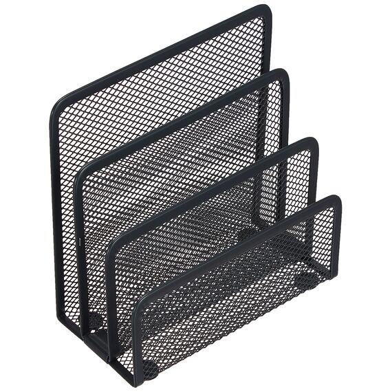 Zeller 17732 Briefkasten, anthrazit, Netz, ca. 17,5 x 8,5 x 13,5 cm, Schreibtisch-Organizer, Briefhalter, Ordnung auf dem Schreibtisch