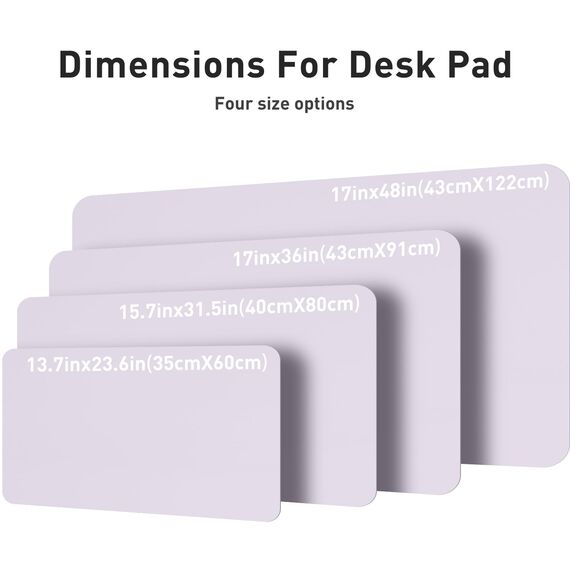 Aothia Schreibtischunterlage,Mauspad mit Leder und Rutchfeste Wildleder,Multifunktionales Office Mousepad Laptop Schreibunterlage,Tischschutz Unterlage für Büro/Home-Office(Sanftes Lavendel,80x40cm)