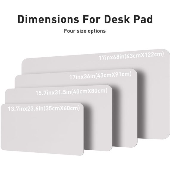 Aothia Schreibtischunterlage,PU-Leder-Schreibtischmatte,Mauspad,rutschfester Schreibtischschutz,wasserdichter Schreibtisch-Schreibblock für Büro und Zuhause(91x43cm,Blass lavendel-Weiß)