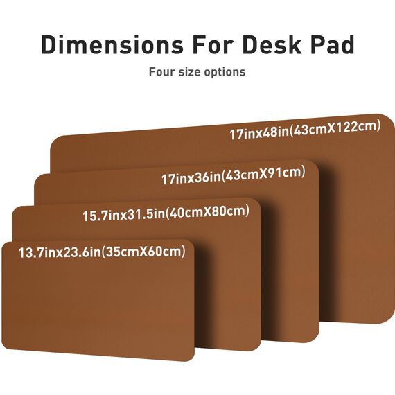 Aothia Schreibtischunterlage,Mauspad mit Leder und Rutchfeste Wildleder,Multifunktionales Office Mousepad Laptop Schreibunterlage,Tisch-Schutz Unterlage für Büro/Home(80x40cm, Braun)