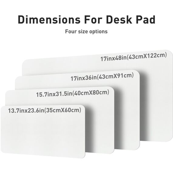 Aothia Schreibtischunterlage,Mauspad mit Leder und Rutchfeste Wildleder,Multifunktionales Office Mousepad Laptop Schreibunterlage,Tisch-Schutz Unterlage für Büro/Home(80x40cm,Off-White)