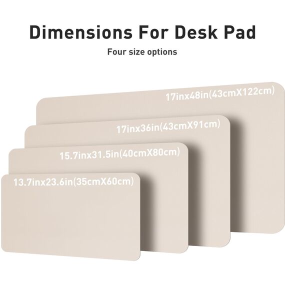 Aothia Schreibtischunterlage,PU-Leder-Schreibtischmatte,Mauspad,rutschfester Schreibtischschutz,wasserdichter Schreibtisch-Schreibblock für Büro und Zuhause(91x43cm,Eierschale)