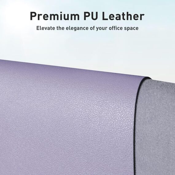 Aothia schreibtischunterlage,Mauspad, Büro-Schreibtischmatte, rutschfester PU-Leder-schreibtischmatte,wasserdichter schreibunterlage für Büro und Zuhause(80cmx40cm,Lavendel)