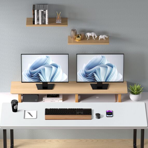 Aothia Schreibtischunterlage,Mauspad mit Leder und Rutchfeste Wildleder,Multifunktionales Office Mousepad Laptop Schreibunterlage,Tisch-Schutz Unterlage für Büro/Home(60x35cm,Kaum Grau)