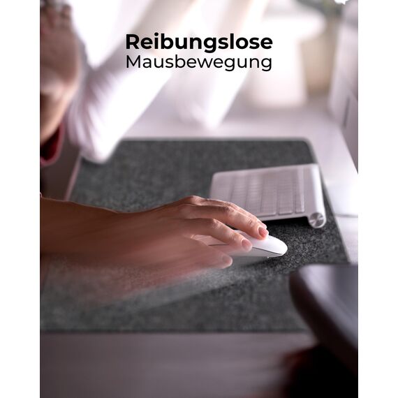 MYMIND® Schreibtischunterlage Filz [Rutschfest] 100x40cm - Premium antirutsch XXL Mauspad - Schreibunterlage für Homeoffice - Schreibtisch Unterlagenmatte - Desk Mat - Schreibtisch Unterlage Büro
