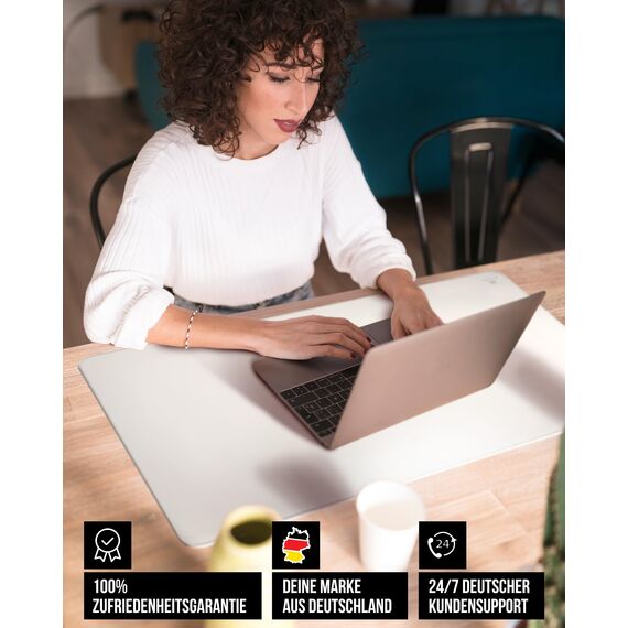 MYMIND® Schreibtischunterlage [Rutschfest] 80x40cm - Premium PU-Leder XXL Mauspad - Schreibunterlage für Homeoffice - Schreibtisch Unterlagenmatte wasserfest - Desk Mat - Schreibtisch Unterlage Büro