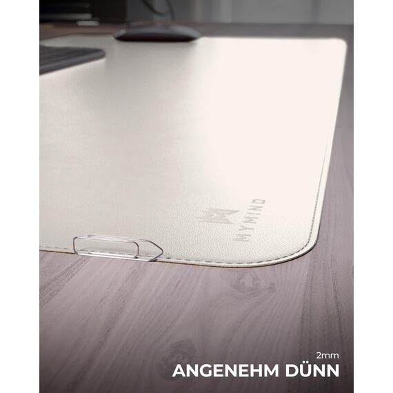 MYMIND® Schreibtischunterlage [2-er Set] 80x40cm - Premium Qualität mit extra Mauspad - Schreibunterlage für Homeoffice - Schreibtisch Unterlagenmatte rutschfest - Desk Mat - Schreibtisch Unterlage