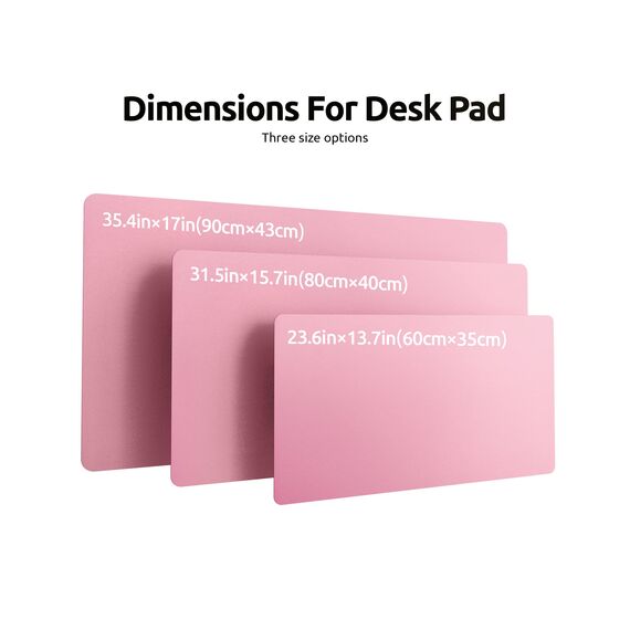 YSAGi Schreibtischunterlage 90x43cm, Premium Leder Mauspad XXL, Rutschfeste Tischunterlage Schreibunterlage, Multifunktionales Office Mousepad Schreibtisch Zubehör für Büro & Homeoffice (Pink)