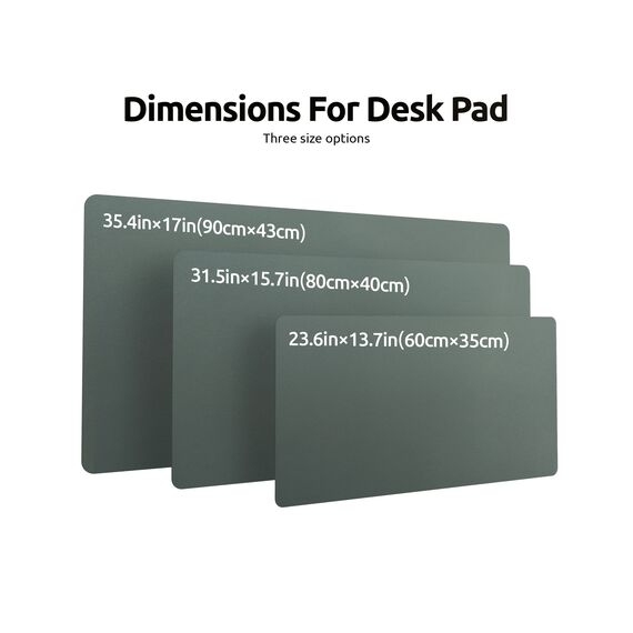 YSAGi Schreibtischunterlage 80x40cm, Premium Leder Mauspad XXL, Rutschfeste Tischunterlage Schreibunterlage, Multifunktionales Office Mousepad Schreibtisch Zubehör für Büro & Homeoffice (Dunkelgrün)