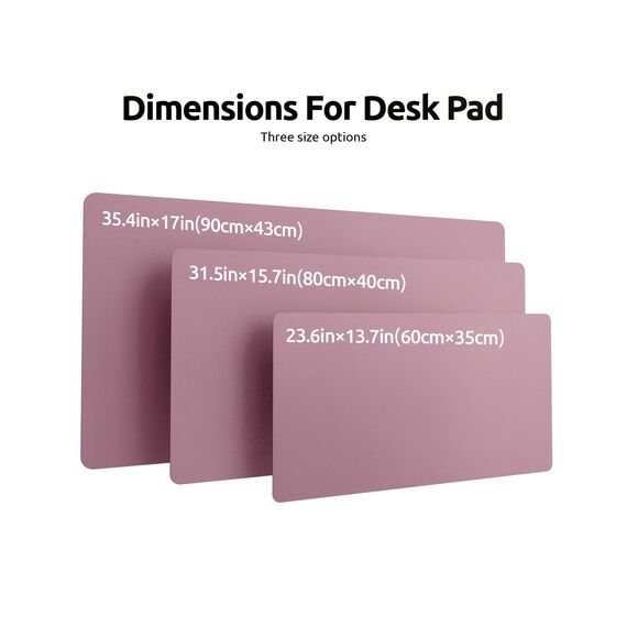 YSAGi Schreibtischunterlage 60x35cm, Premium Leder Mauspad XXL, Rutschfeste Tischunterlage Schreibunterlage, Multifunktionales Office Mousepad Schreibtisch Zubehör für Büro & Homeoffice (Mauve)
